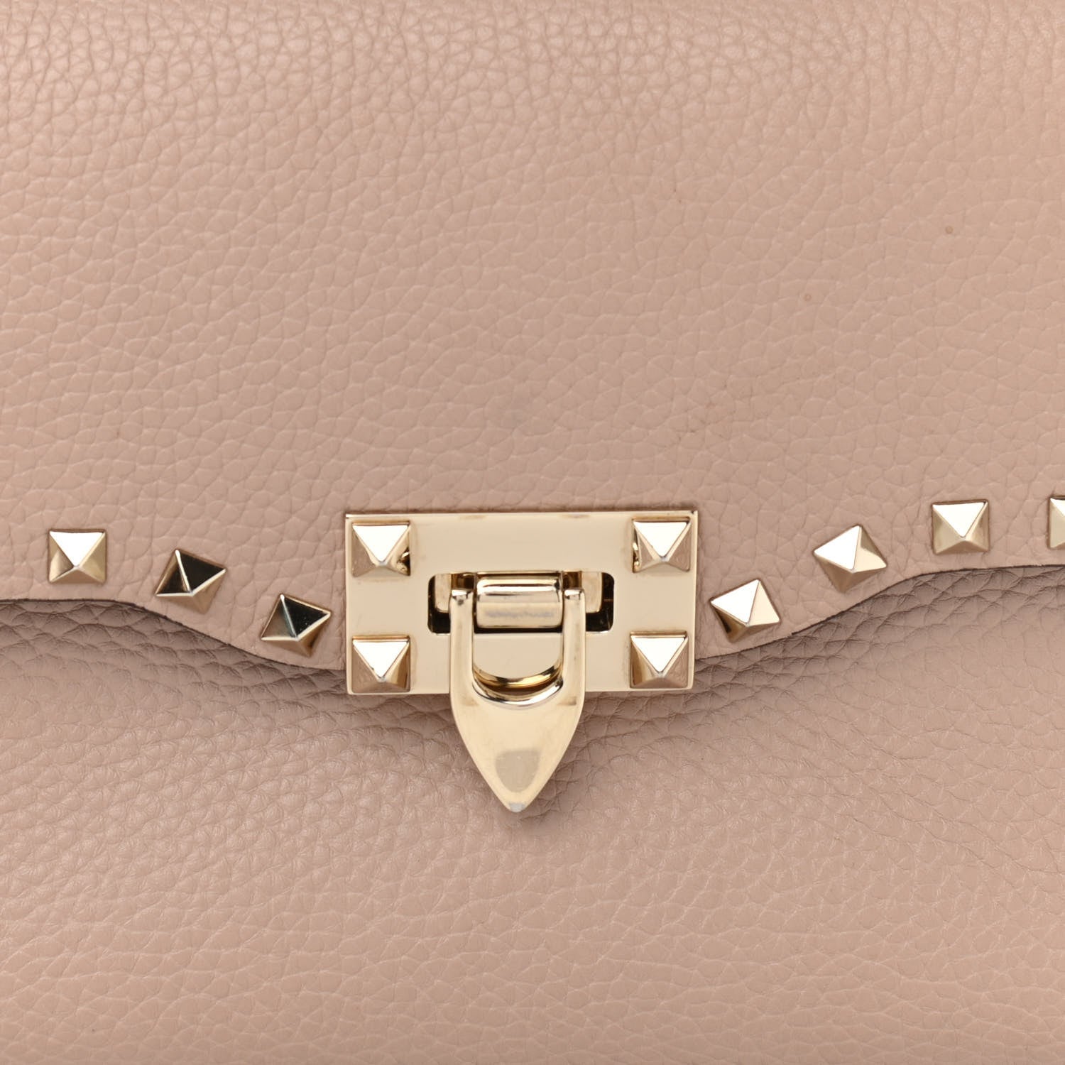 Valentino Garavani Pebbled Calfskin Medium Rockstud Flip Lock Crossbody Bag Poudre 9 of 14