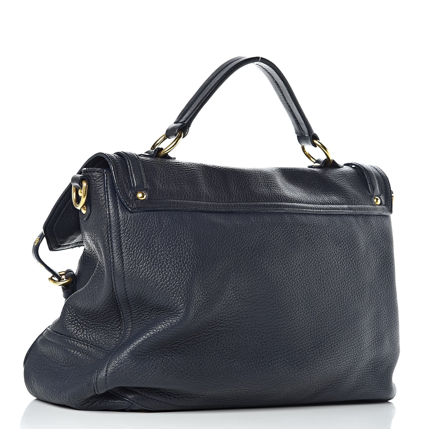 Miu Miu Cervo East-West Flap Satchel Blue 3 of 24