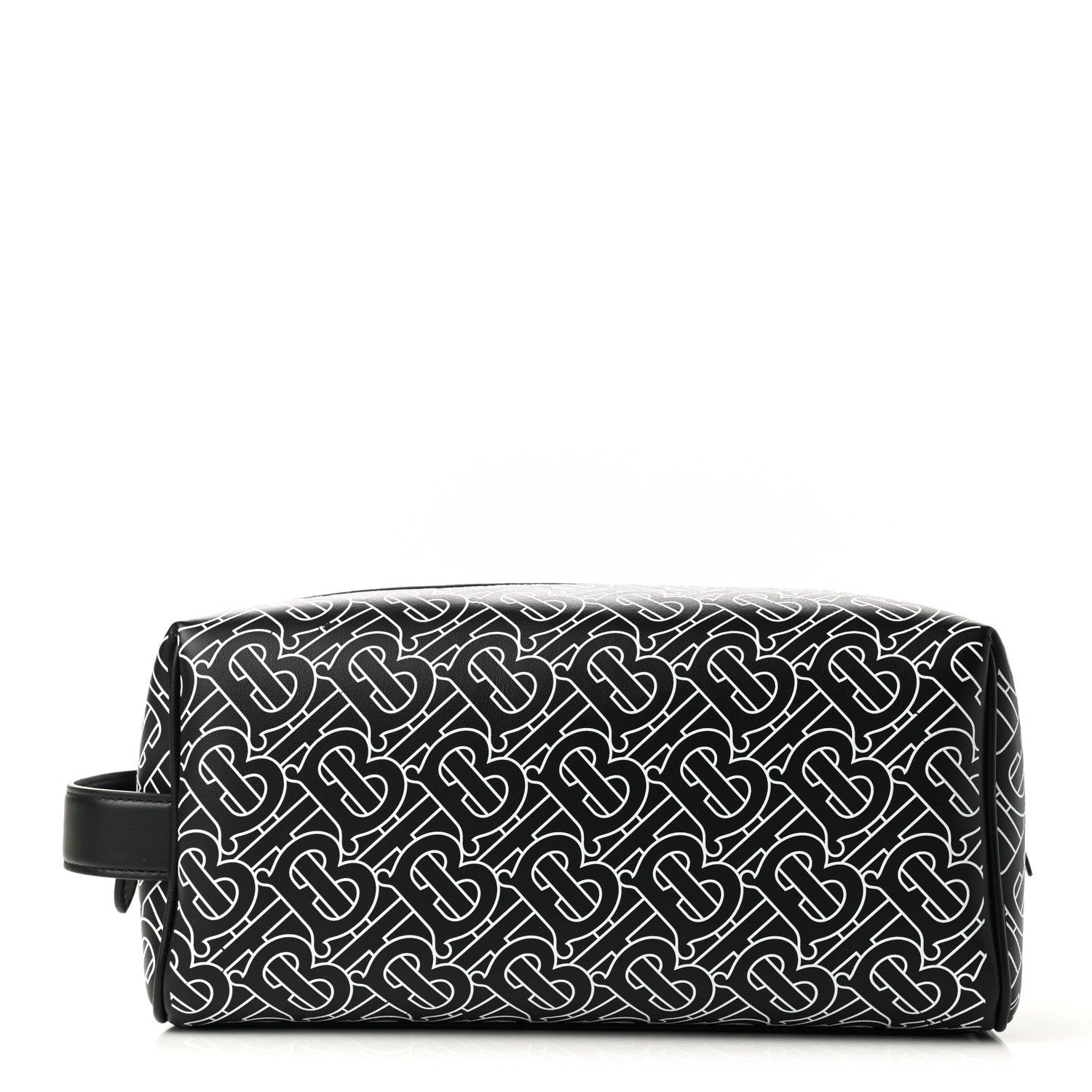 Burberry Calfskin Monogram Washbag Black White 1 of 8