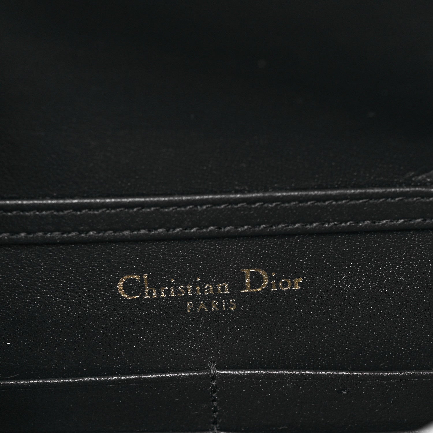 Christian Dior Metallic Patent Micro-Cannage Diorama Wallet on Chain Pouch Gold 6 of 9