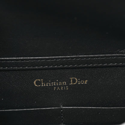 Christian Dior Metallic Patent Micro-Cannage Diorama Wallet on Chain Pouch Gold 6 of 9