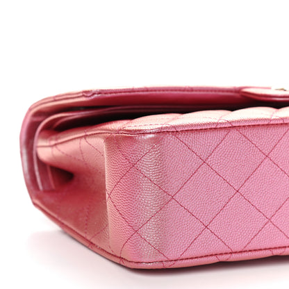 Chanel Iridescent Caviar Quilted Medium Double Flap Pink 7 of 8