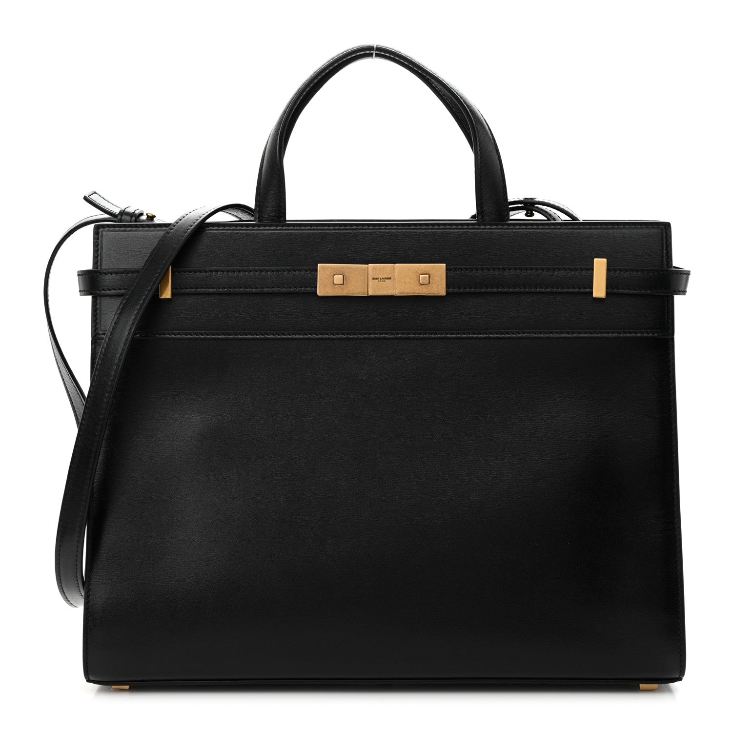 Saint Laurent Calfskin Small Manhattan Shopper Tote Black 1 of 12