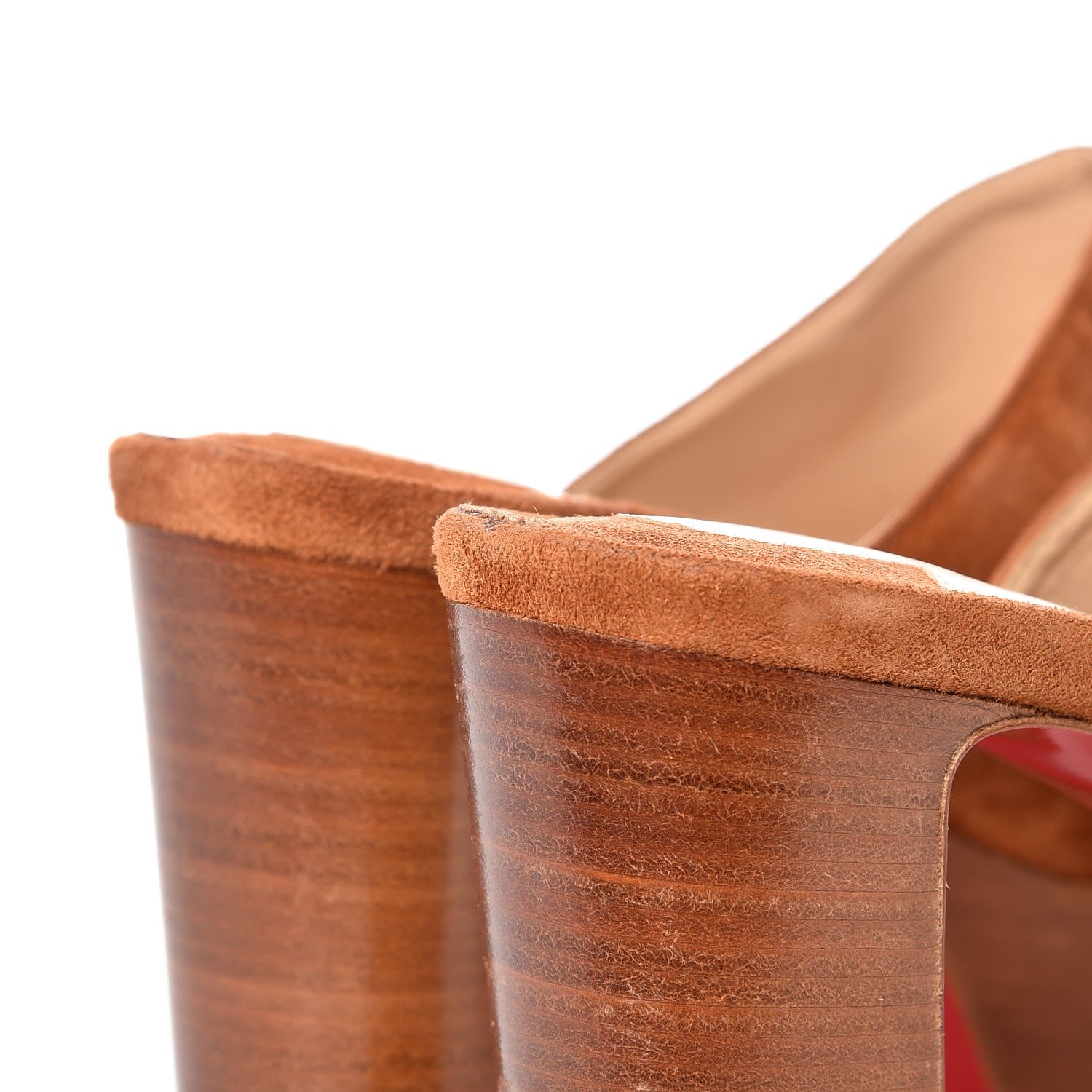 Christian Louboutin Suede 110 Platform Mules 35 Tan 5 of 8