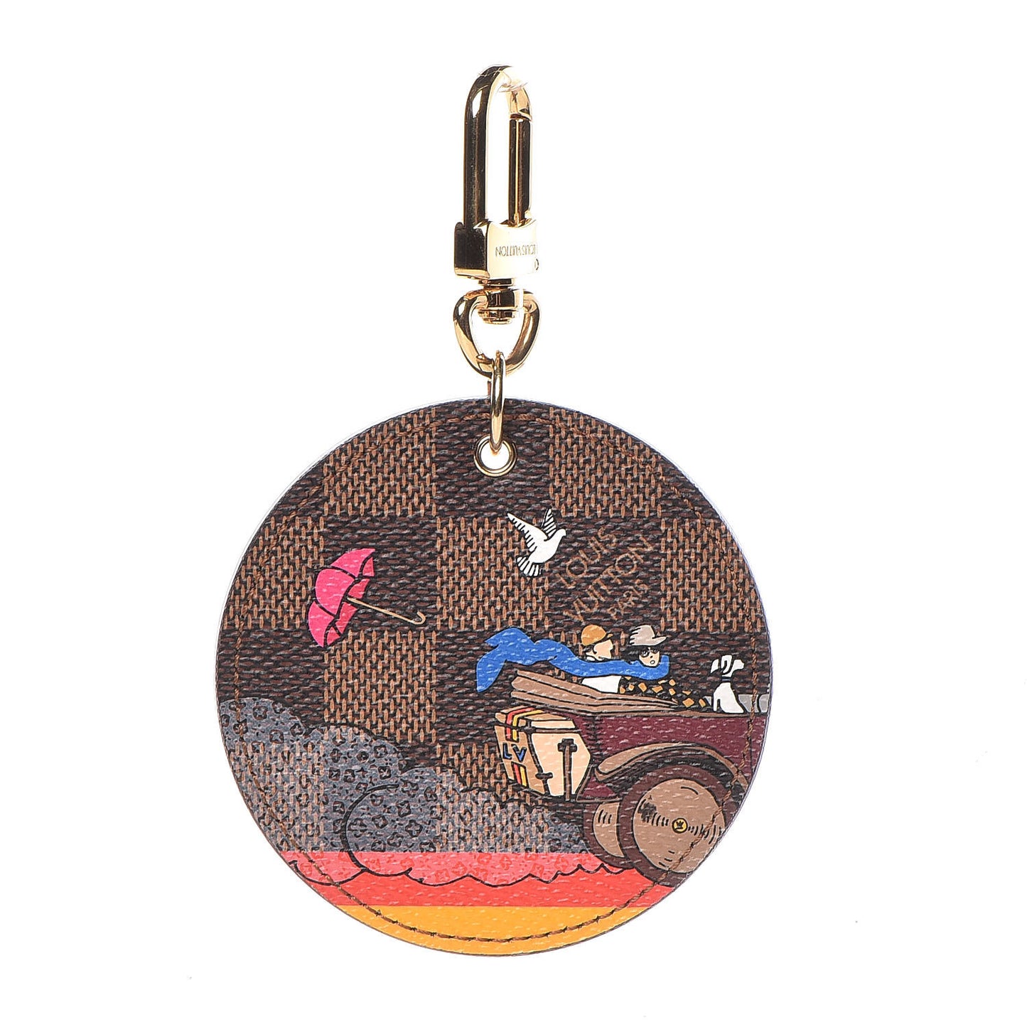 Damier Ebene 2015 Christmas Animation Bag Charm Key Ring
