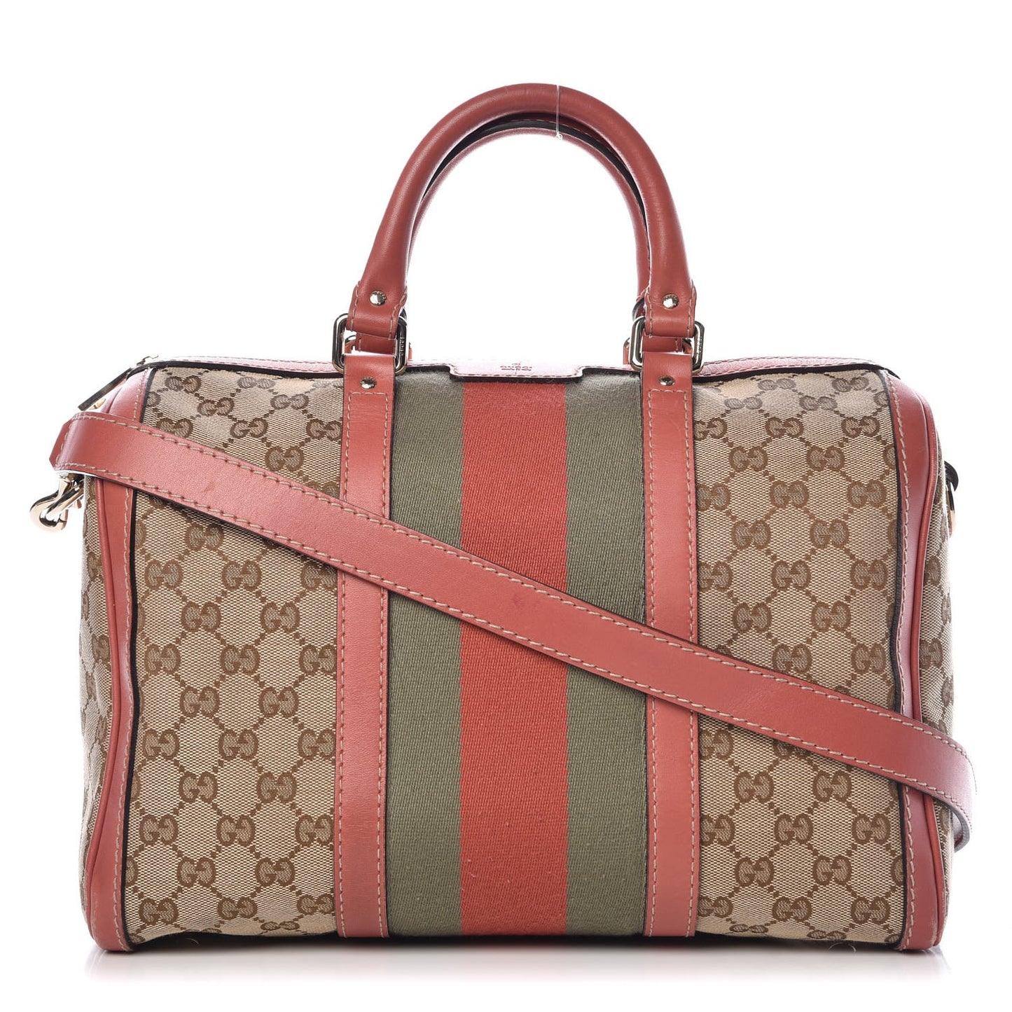 Monogram Medium Vintage Web Boston Pink