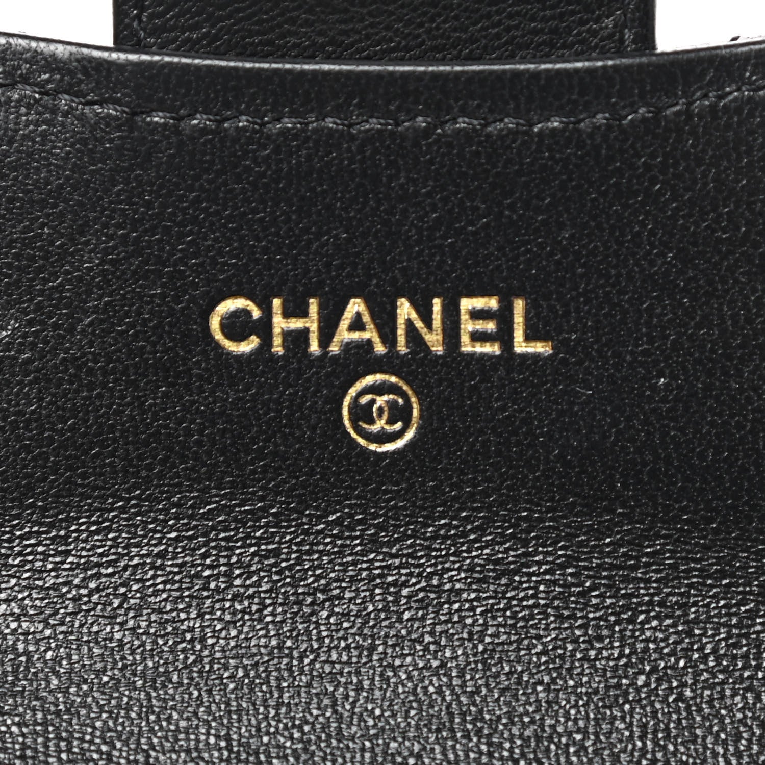 Chanel Lambskin Quilted Flap Card Holder Wallet Black 7 of 8