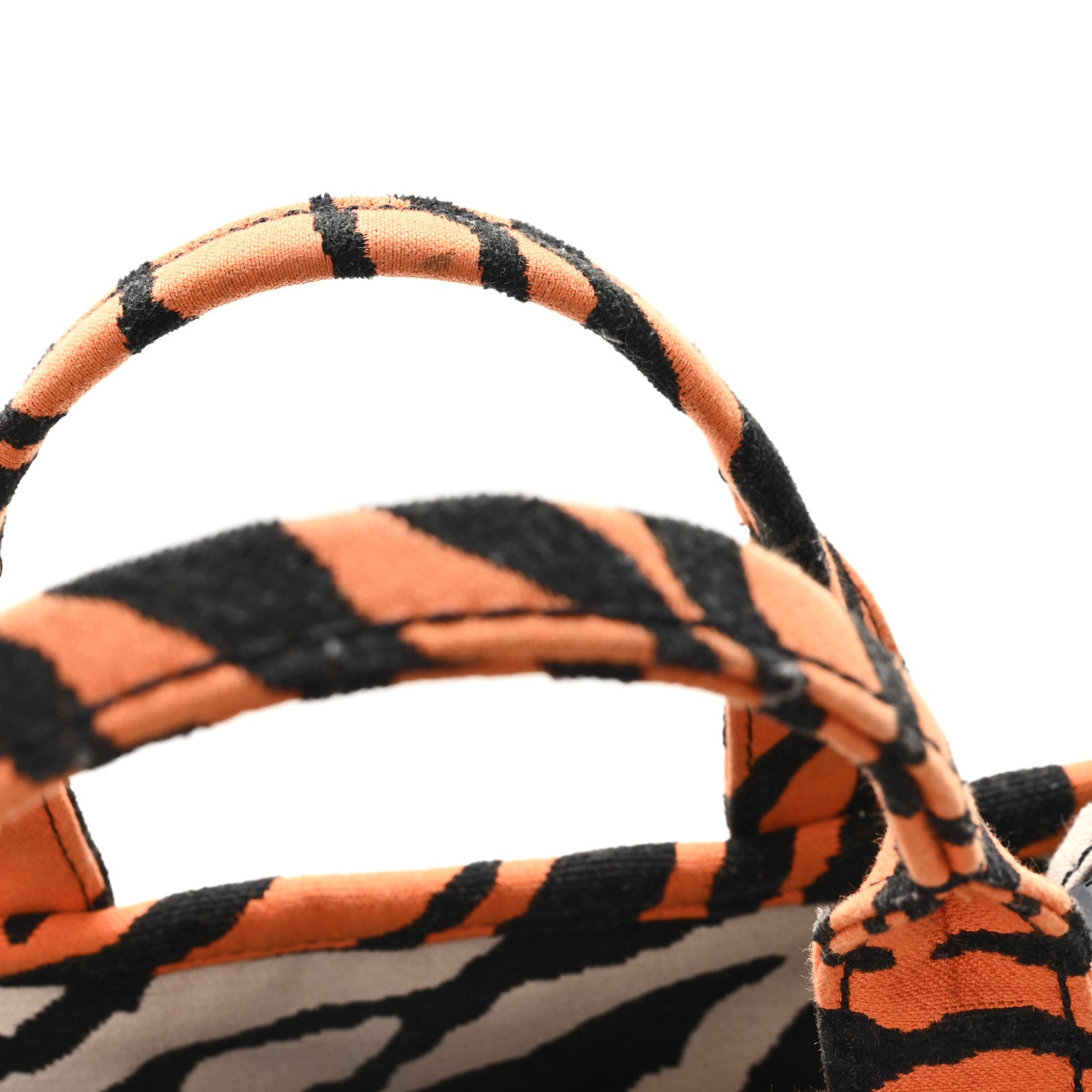 Marc Jacobs Cotton Canvas Zebra Tiger Print Medium The Traveler Tote Bag 12 of 12