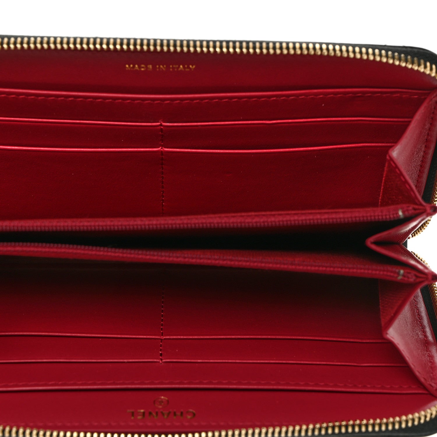 Chanel Lambskin Quilted 19 Long Zipped Around Wallet Black 5 of 9