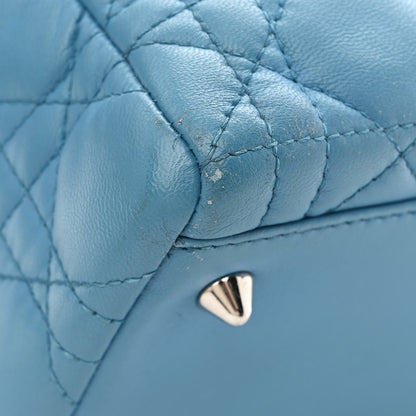 Christian Dior Lambskin Cannage Medium Lady Dior Blue 12 of 18