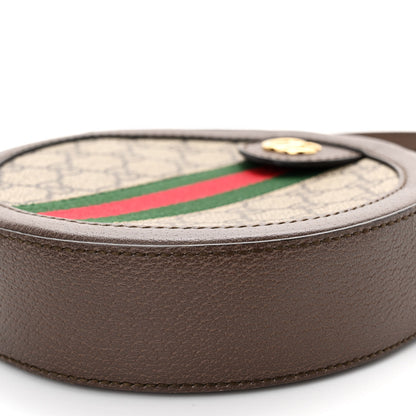 Gucci GG Supreme Monogram Web Mini Ophidia Round Shoulder Bag Brown 9 of 9