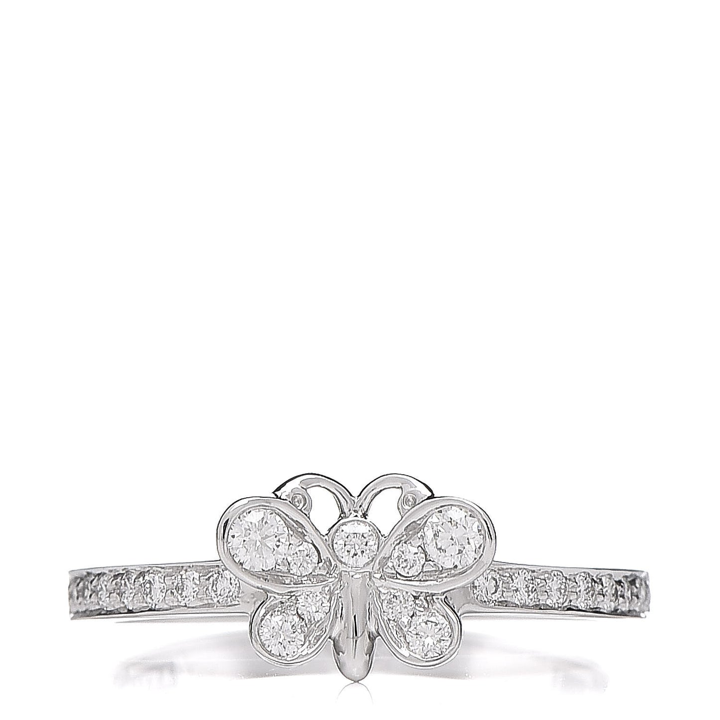 Platinum Diamond Enchant Butterfly Ring 53 6.5