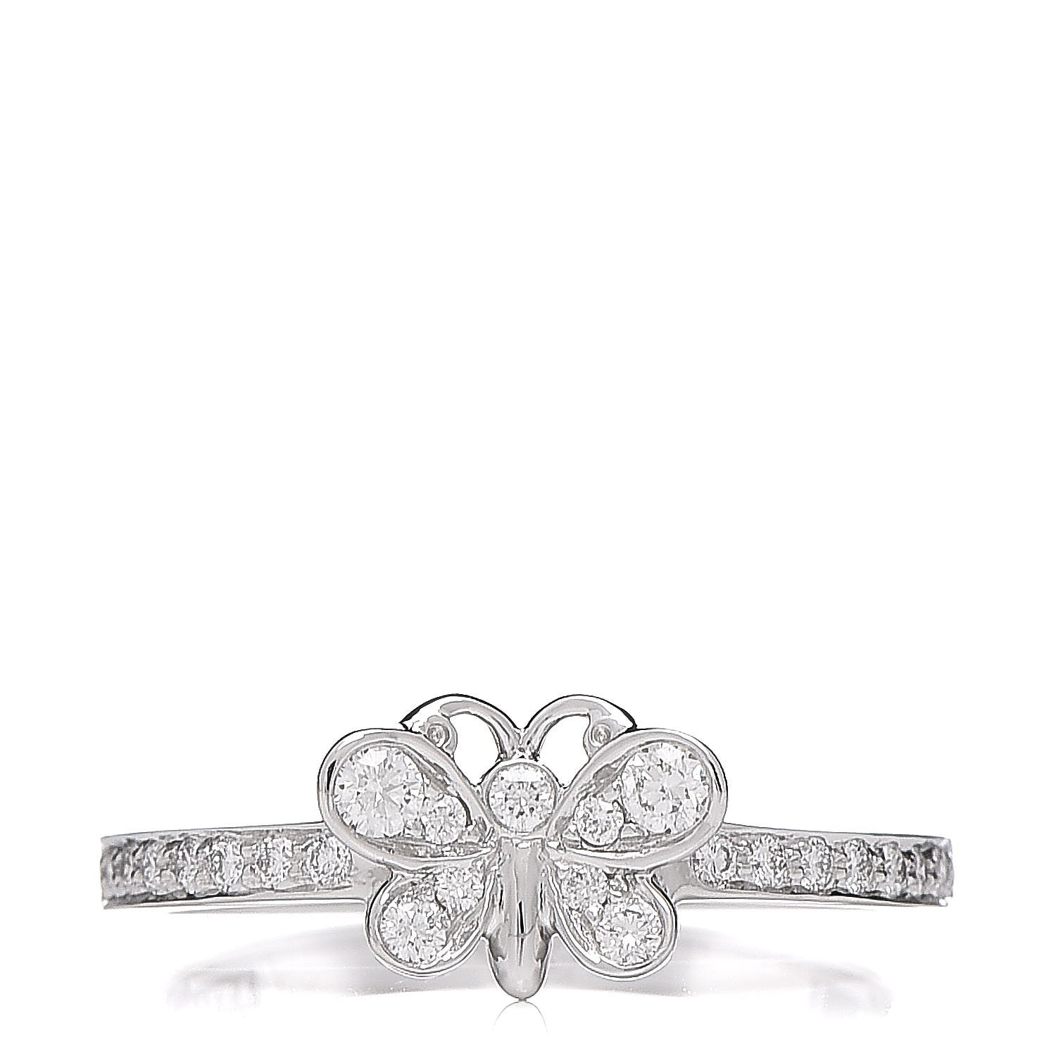 Tiffany Platinum Diamond Enchant Butterfly Ring 53 6.5 1 of 6
