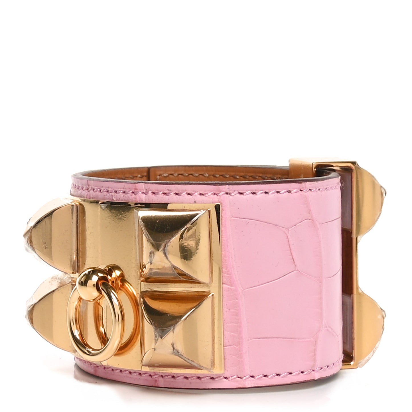 Matte Alligator Collier De Chien CDC Bracelet T2  5P Pink