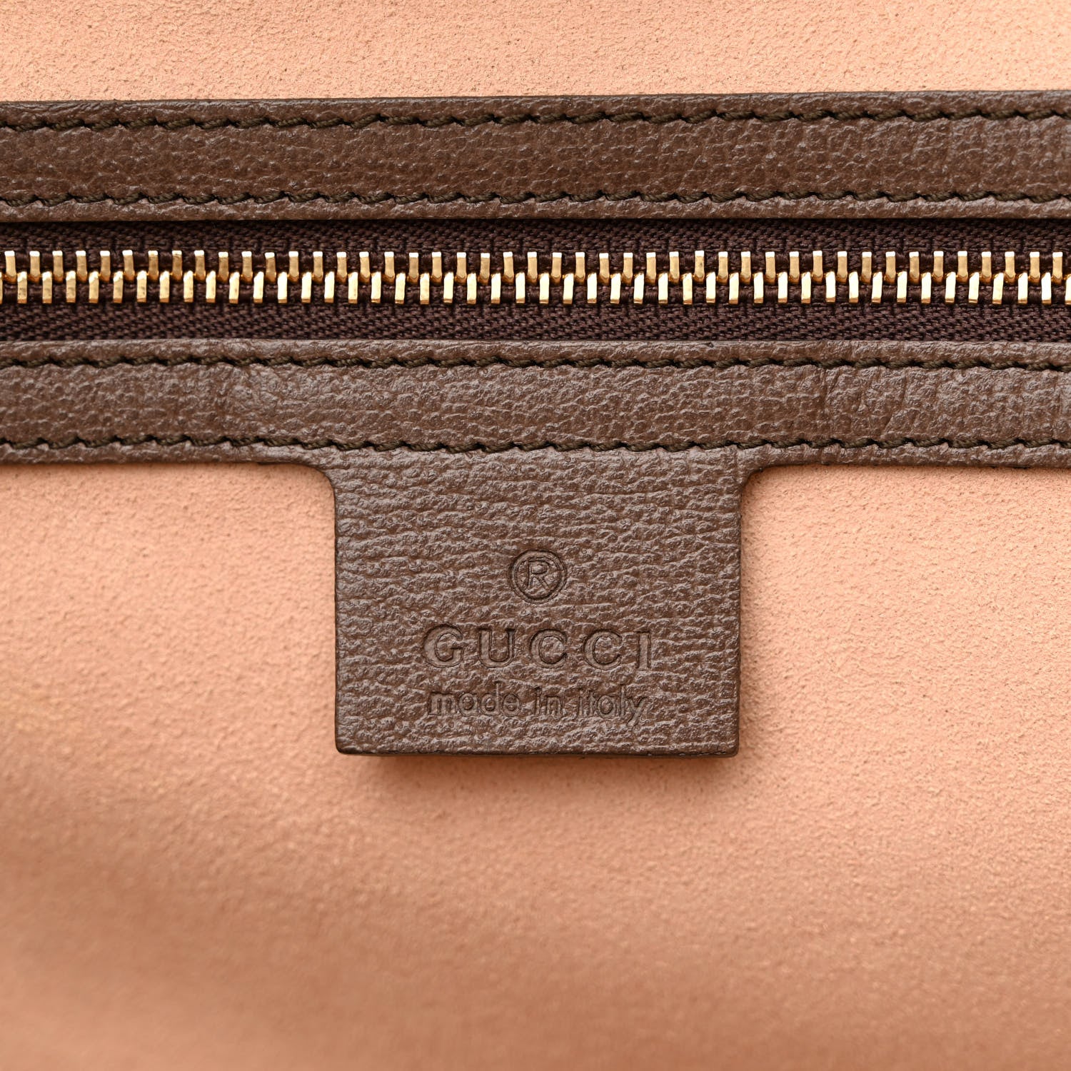 Gucci GG Supreme Monogram Textured Calfskin Web Medium Ophidia Shopping Tote Beige Ebony New Acero 6 of 13
