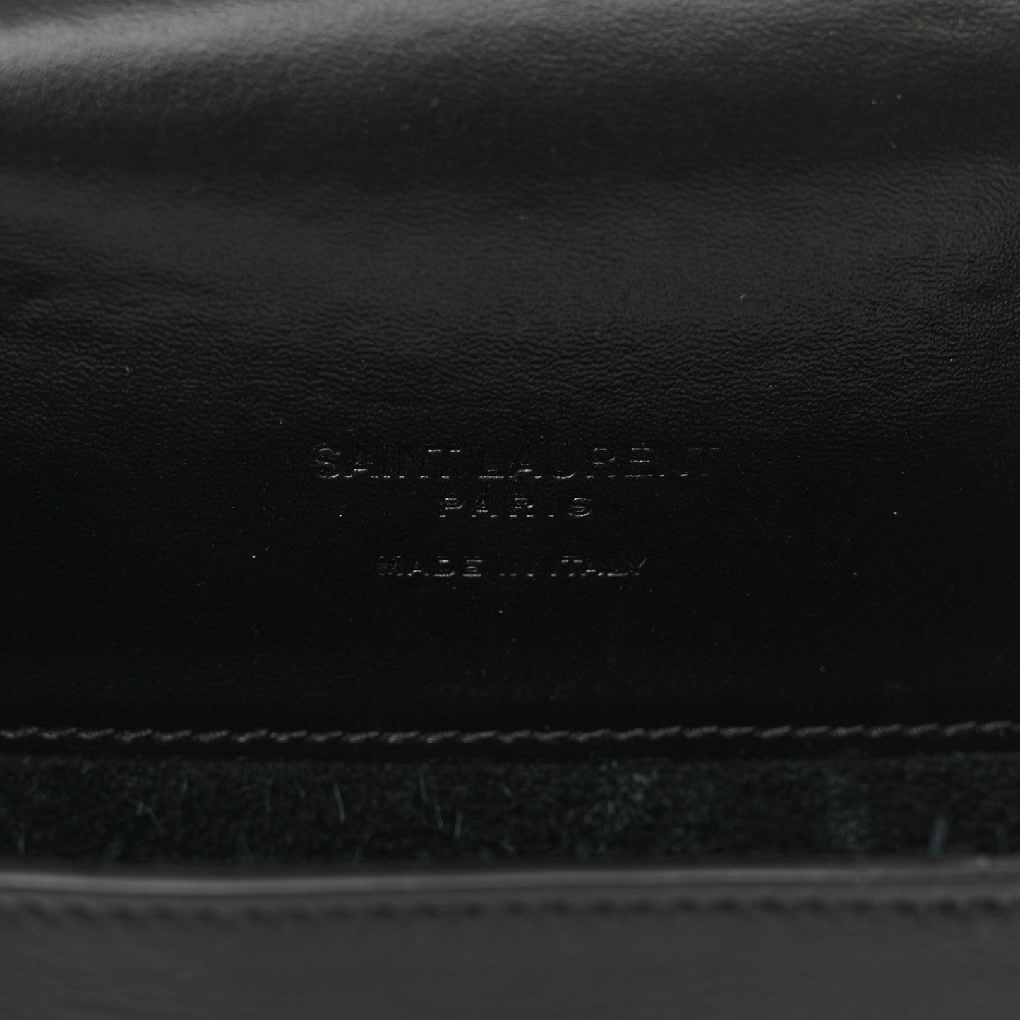 Calfskin Phone Holder Crossbody Black