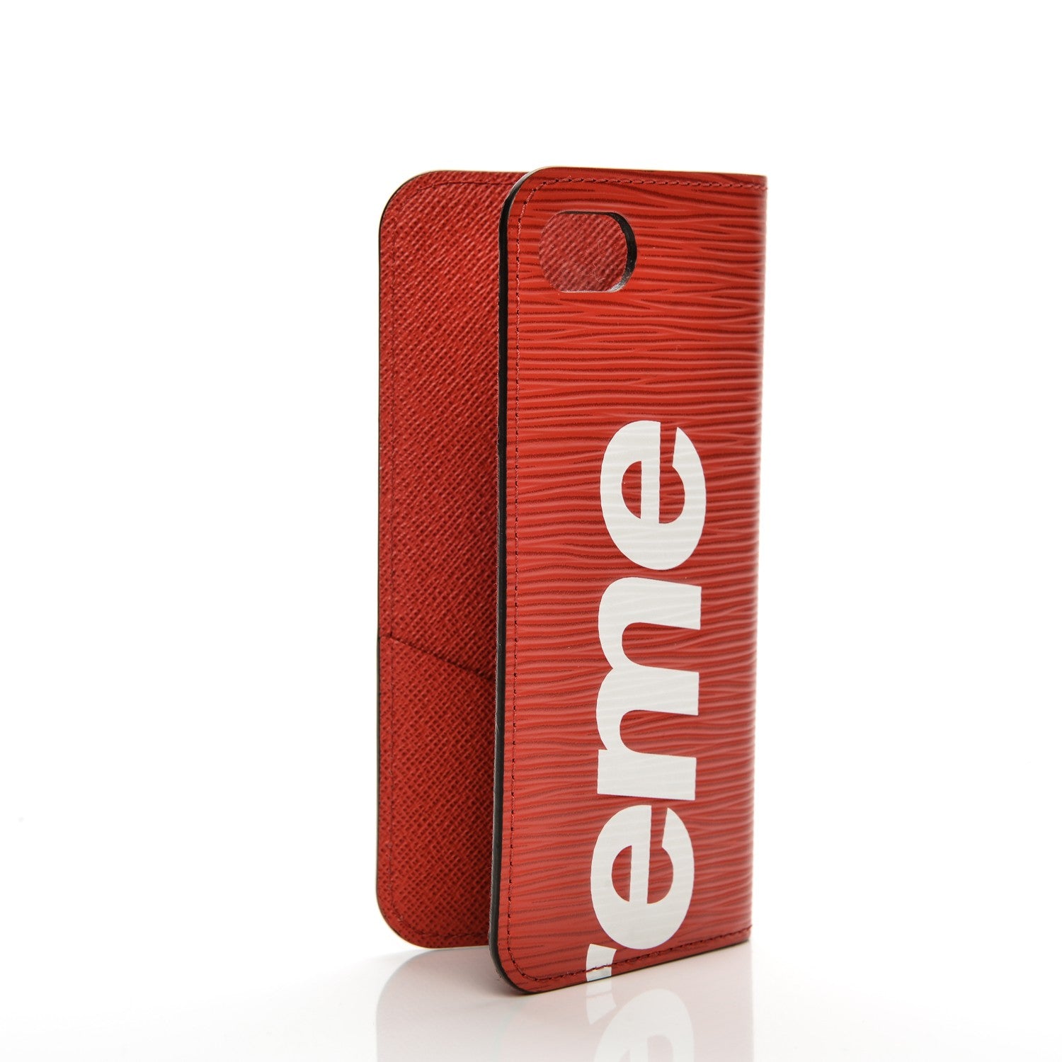 Louis Vuitton X SUPREME Epi iPhone 7 Plus Folio Case Red 3 of 6