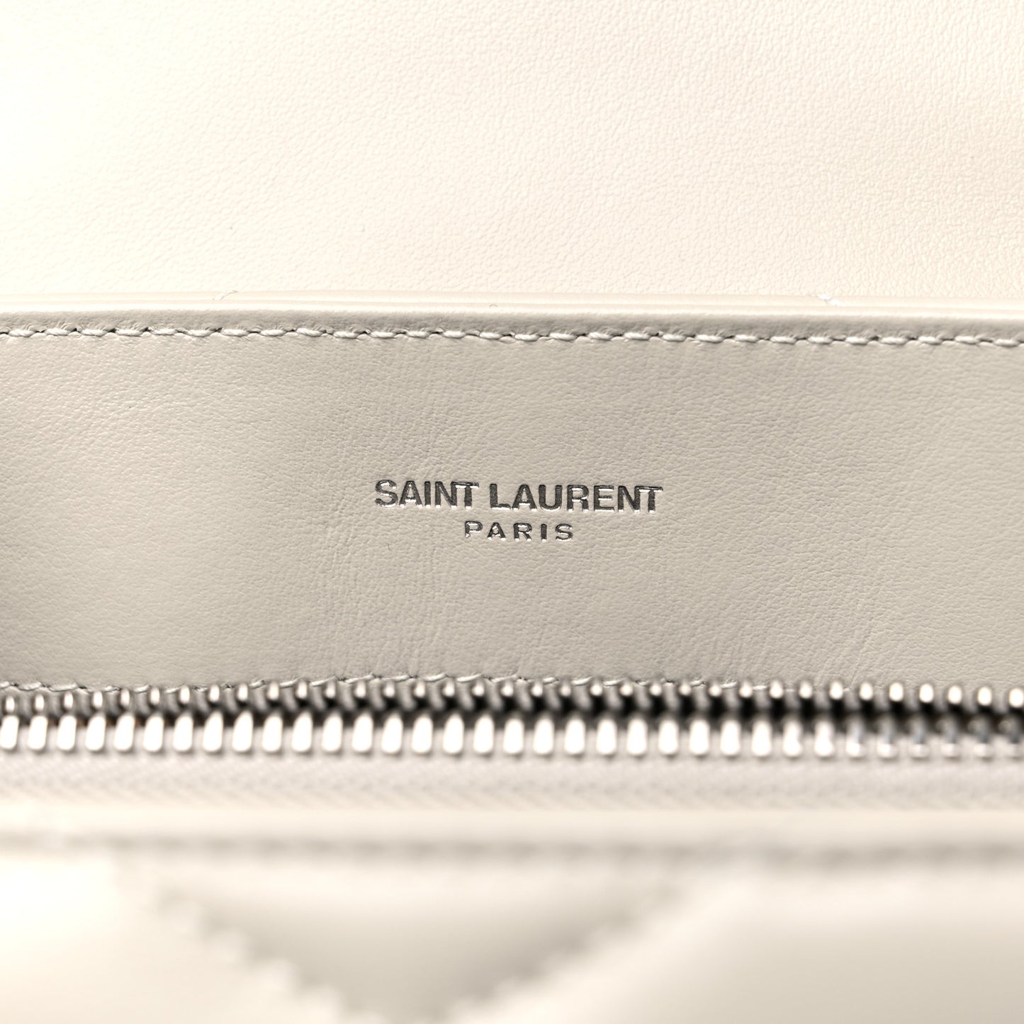 Calfskin Y Quilted Monogram Small Loulou Chain Satchel Crema Soft