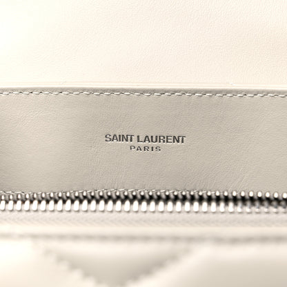 Saint Laurent Calfskin Y Quilted Monogram Small Loulou Chain Satchel Crema Soft 5 of 8