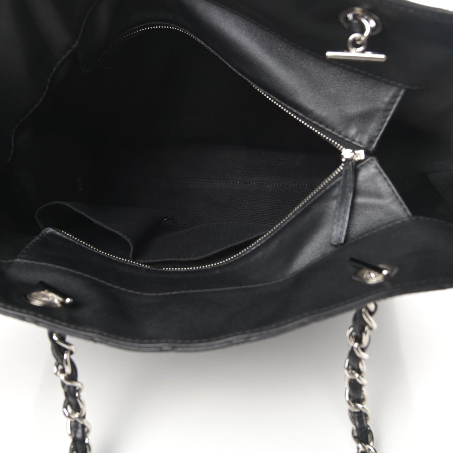 Calfskin Quilted In The Business North South Tote Black