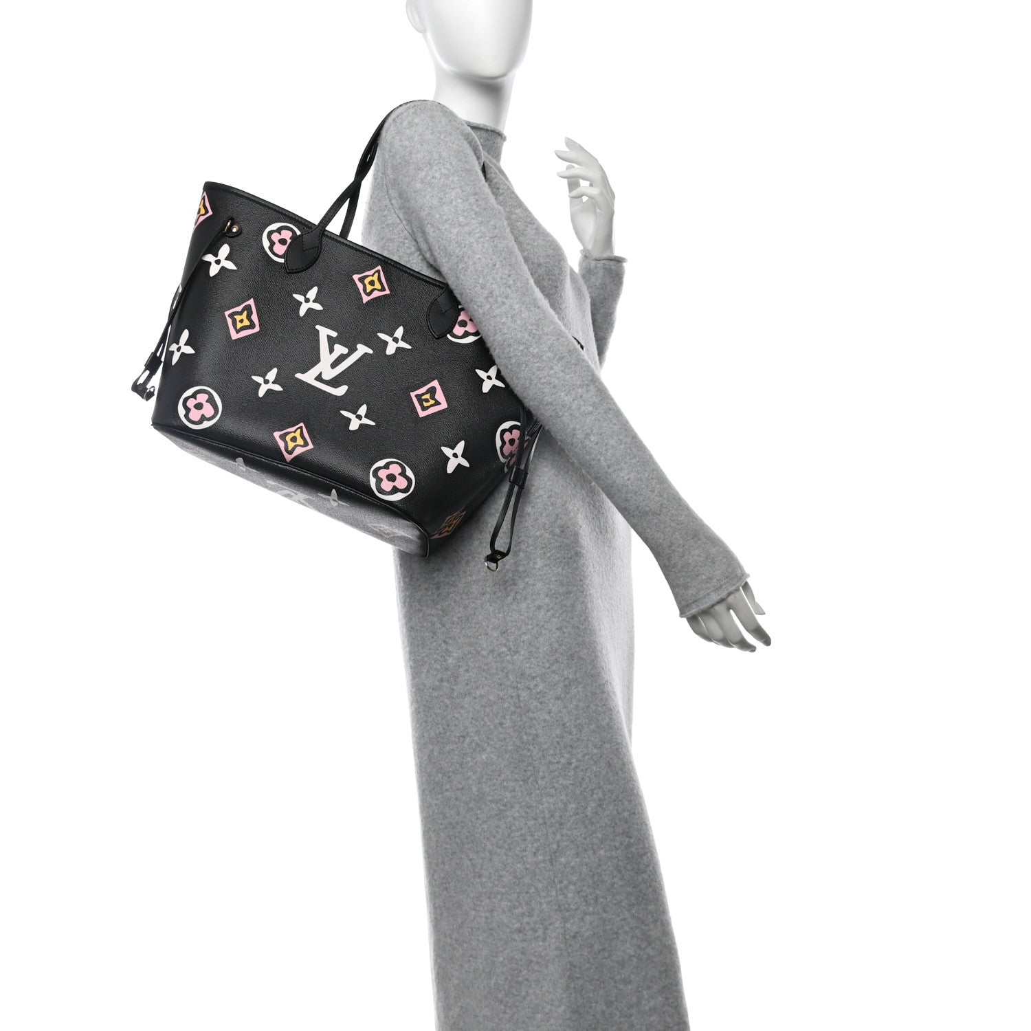 Louis Vuitton Monogram Giant Wild at Heart Neverfull MM Black