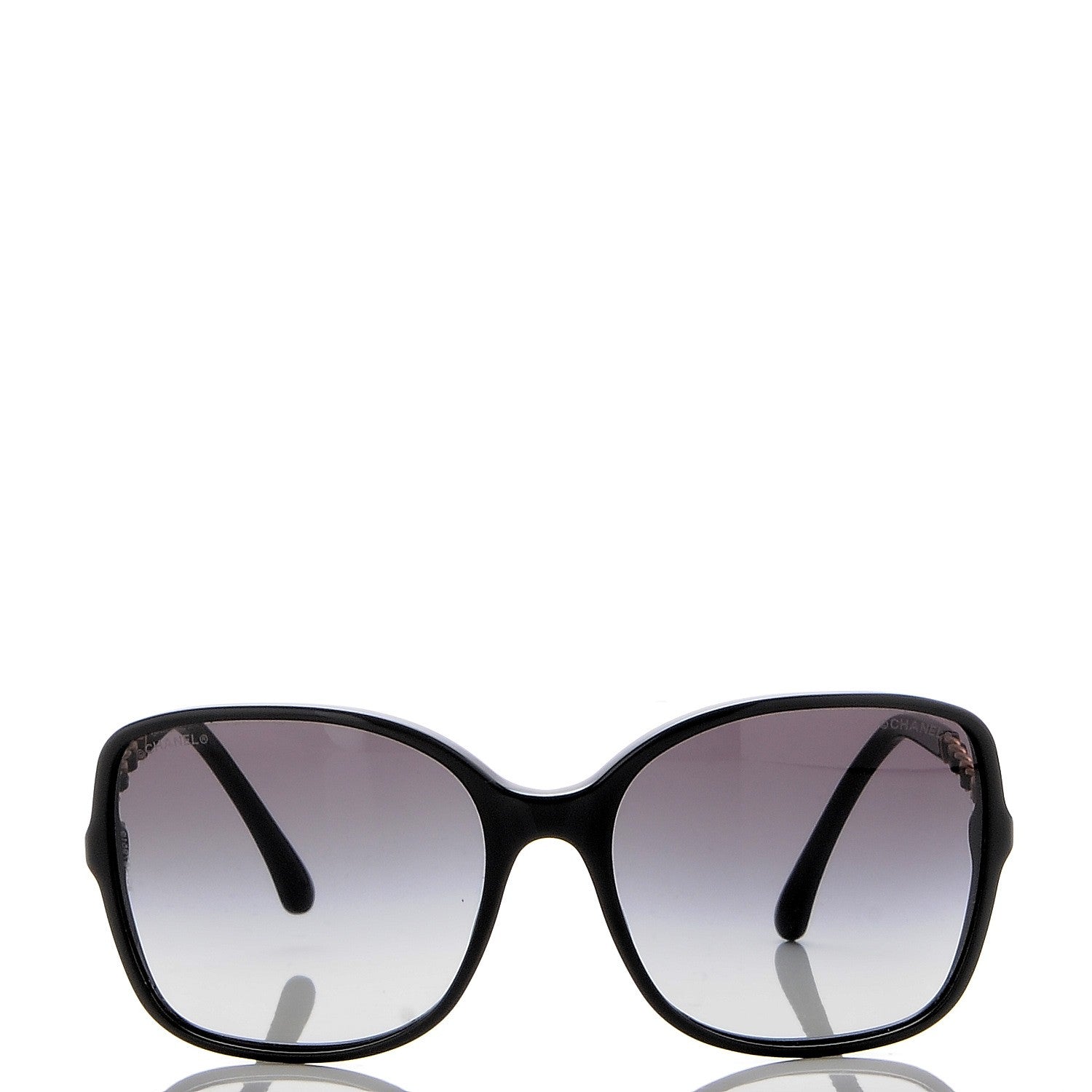 Chanel Lambskin Square Chain Sunglasses 5210-Q Black 2 of 9