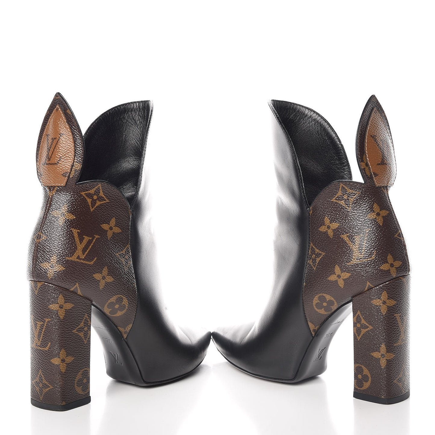 Calfskin Monogram Rodeo Queen Ankle Boots 36.5 Black
