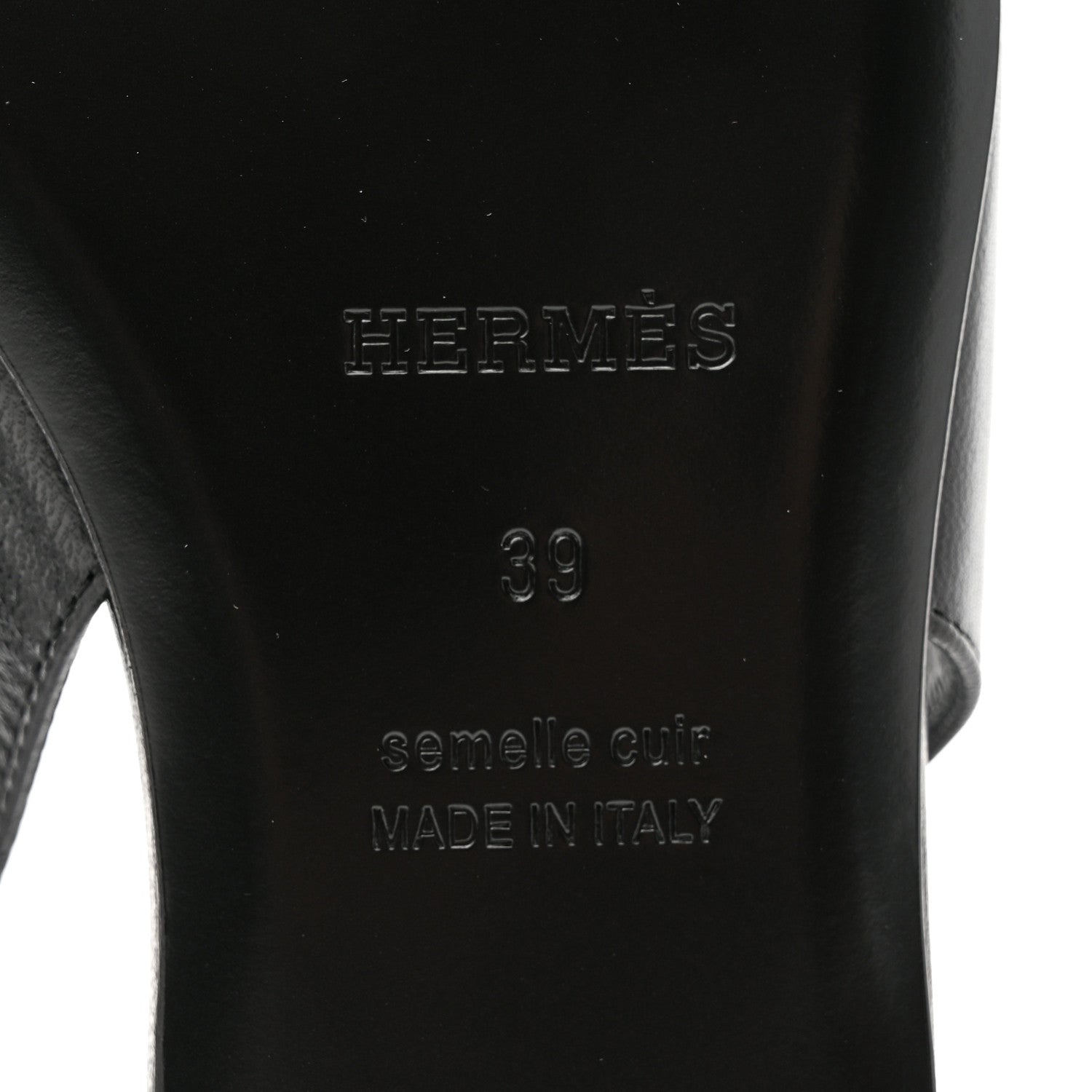 Hermes Goatskin Innocente Slingback Mules 39 Black 6 of 9
