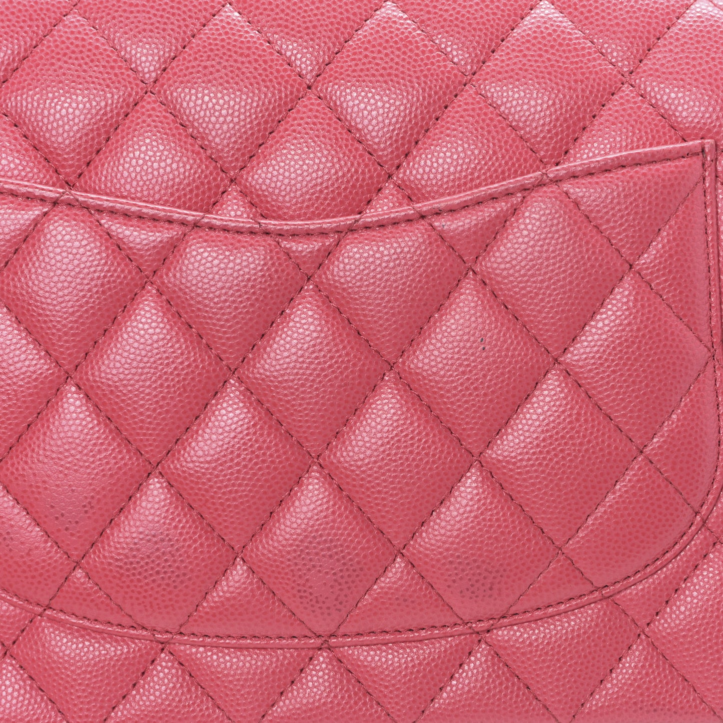 Caviar Quilted Medium Double Flap Dark Pink