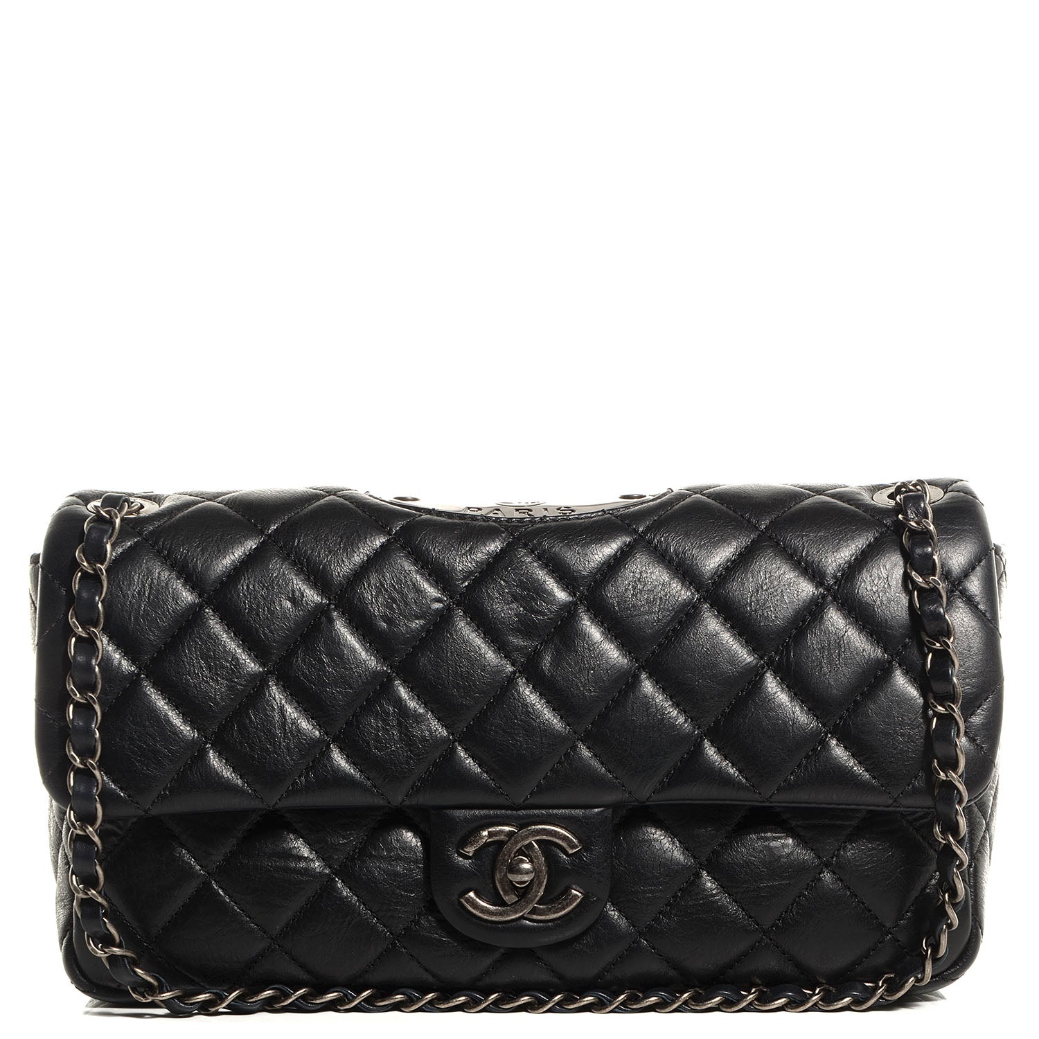 Chanel Calfskin Quilted Large Single Flap Black 1 of 9