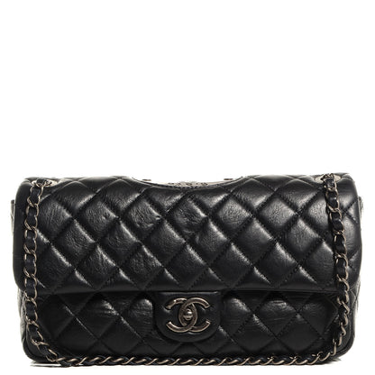 Chanel Calfskin Quilted Large Single Flap Black 1 of 9