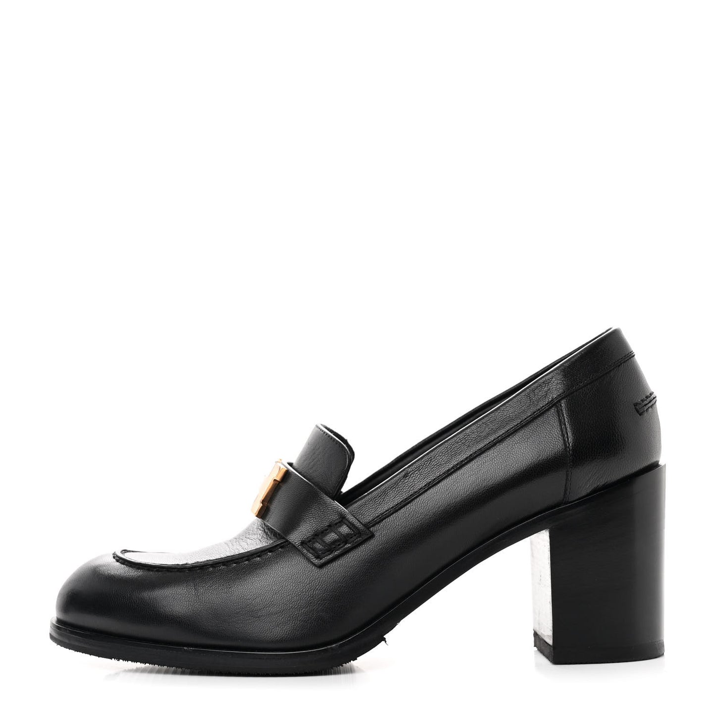 Goatskin Womens Dauphine 70 Moccasin Loafers 41 Black
