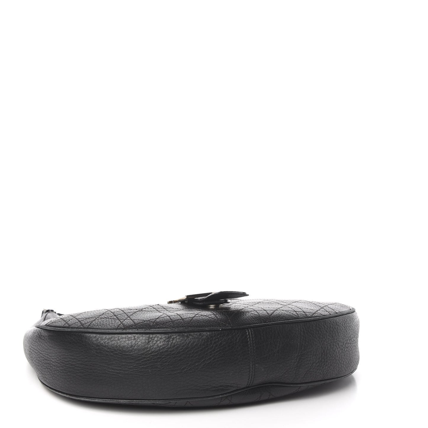 Grained Calfskin Cannage Hobo Black