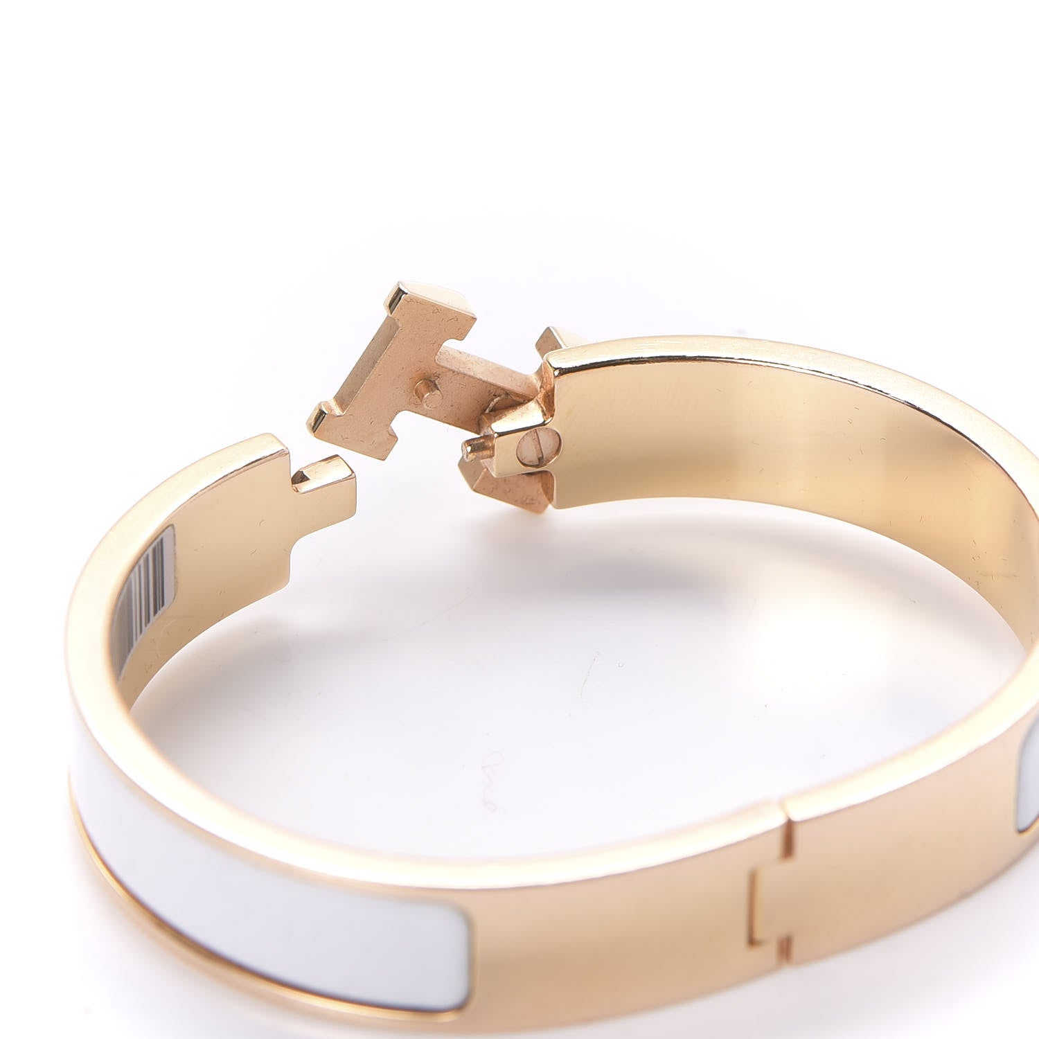 Hermes Enamel Narrow Clic Clac H Bracelet PM White 4 of 7