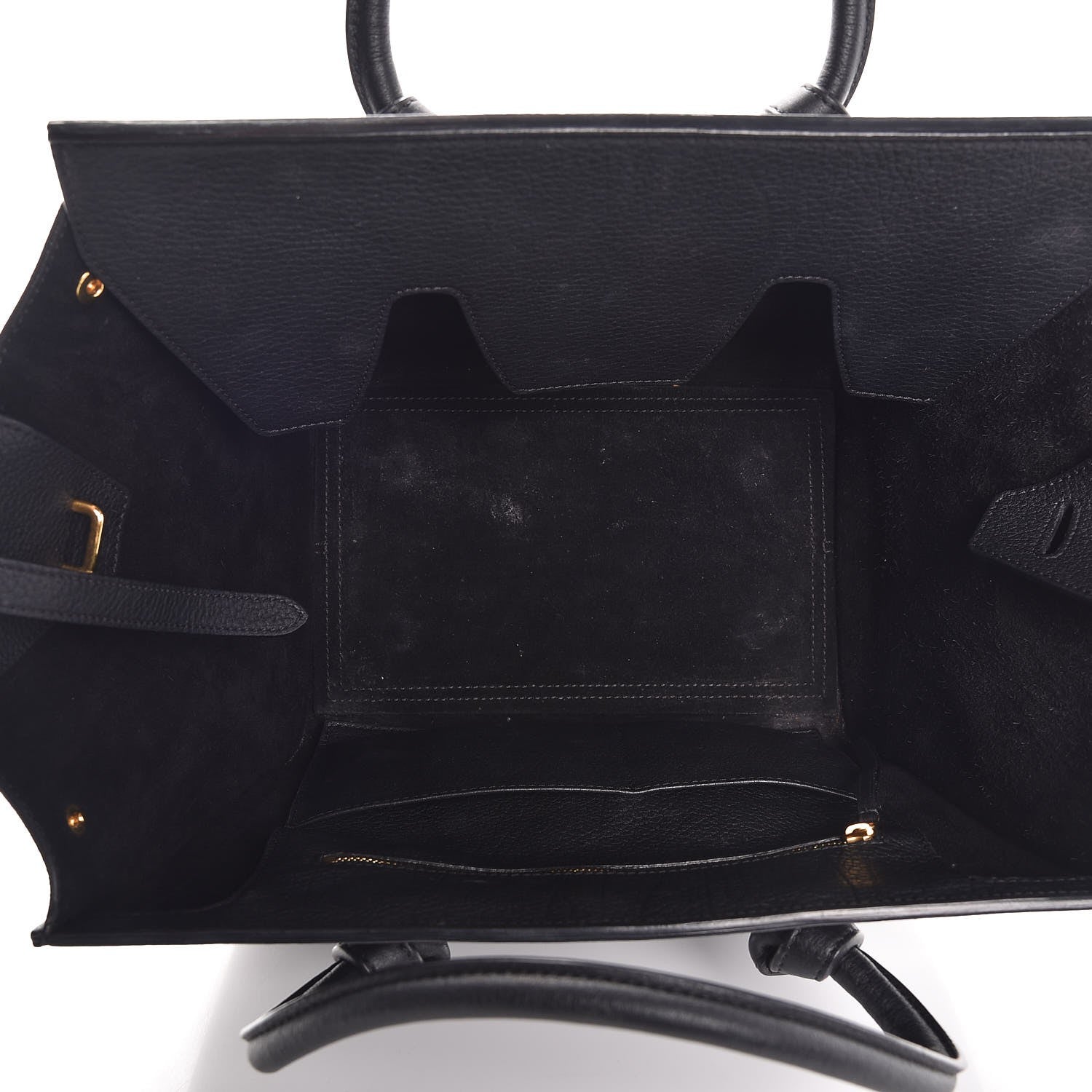 Celine Crisped Calfskin Mini Tie Knot Tote Black 5 of 9