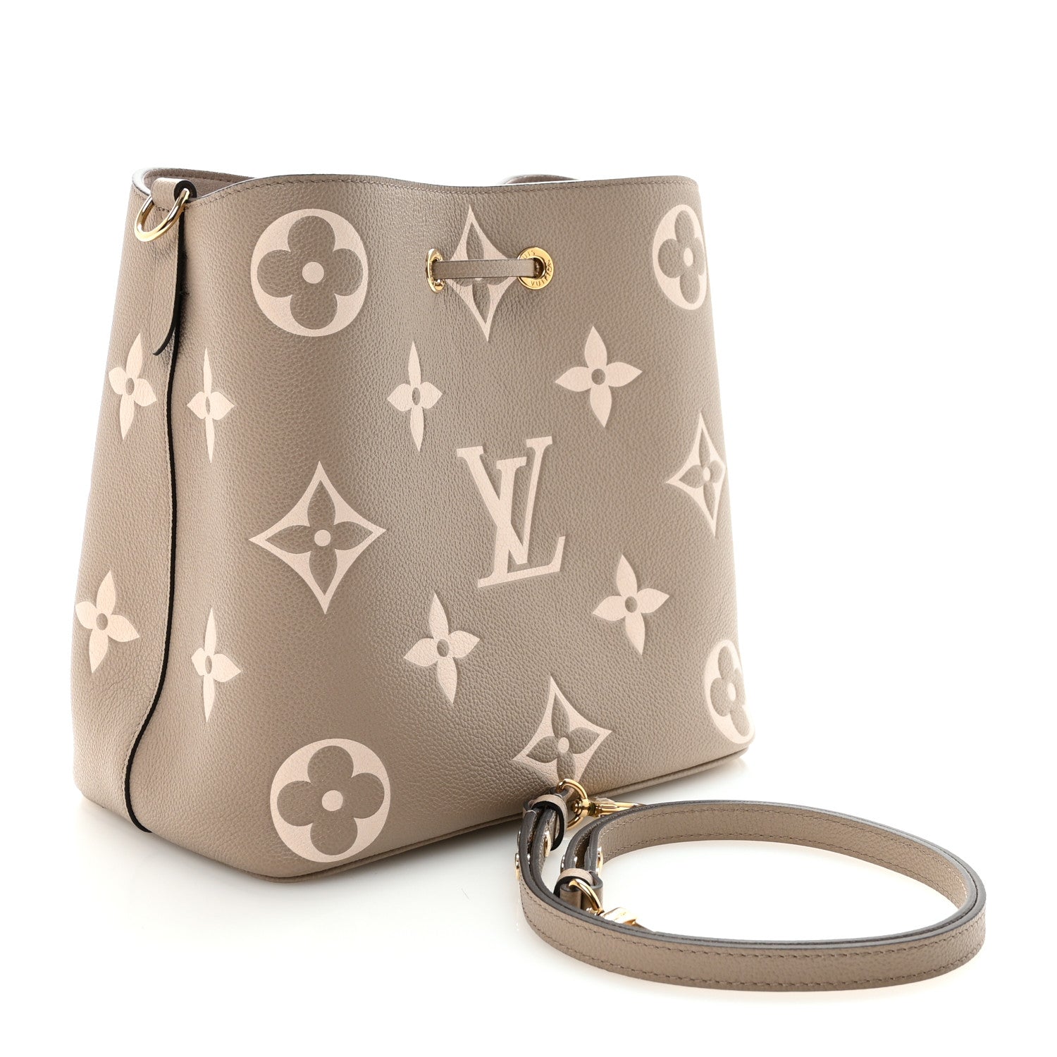 Louis Vuitton Empreinte Monogram Giant Neonoe MM Tourterelle Creme 4 of 10