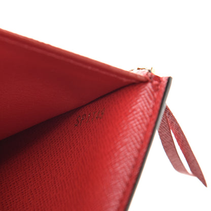 Louis Vuitton Damier Ebene Victorine Wallet Red 7 of 10