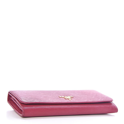 Prada Vitello Move Continental Flap Wallet Peonia 5 of 8