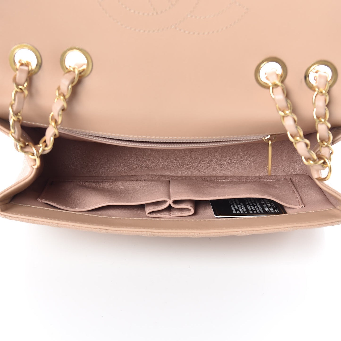 Caviar Quilted Medium CC Filigree Flap Beige