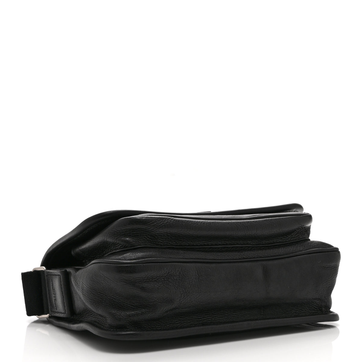Grained Calfskin Small Niki Messenger Black