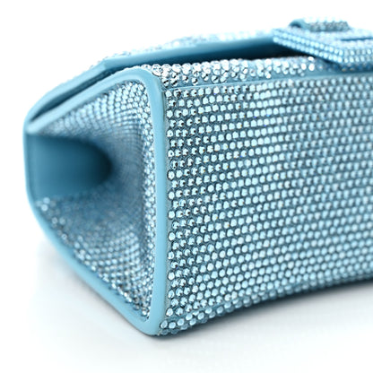Balenciaga Strass Suede Hourglass Top Handle Bag XS Light Blue 10 of 13
