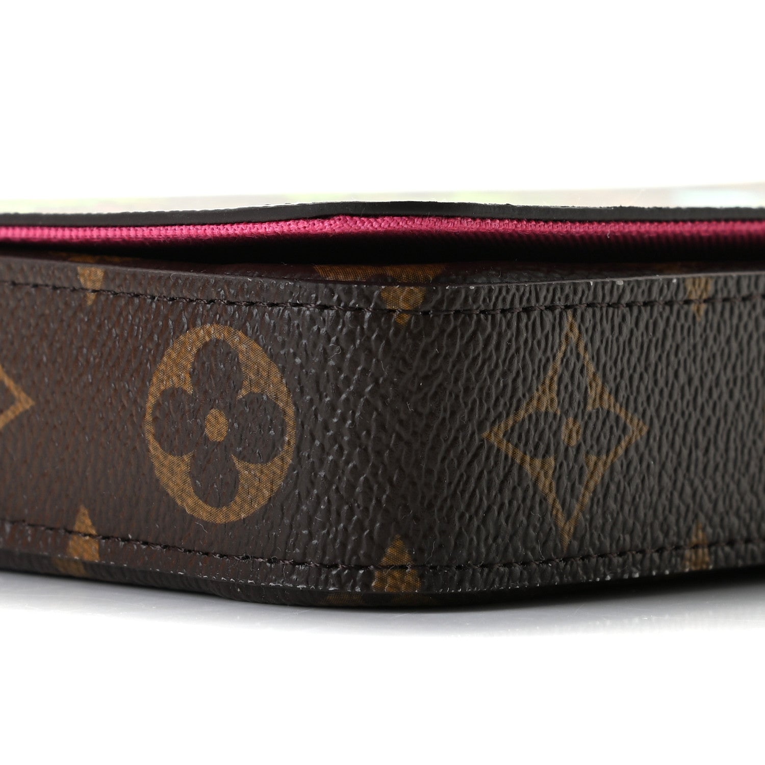 Louis Vuitton Monogram 2021 Christmas Animation Hollywood Pochette Felicie Chain Wallet Fuchsia 9 of 10