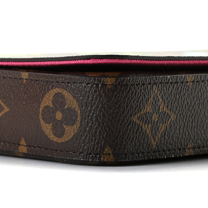 Louis Vuitton Monogram 2021 Christmas Animation Hollywood Pochette Felicie Chain Wallet Fuchsia 9 of 10