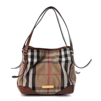 Burberry House Check Small Canterbury Tote Dark Tan 1 of 16