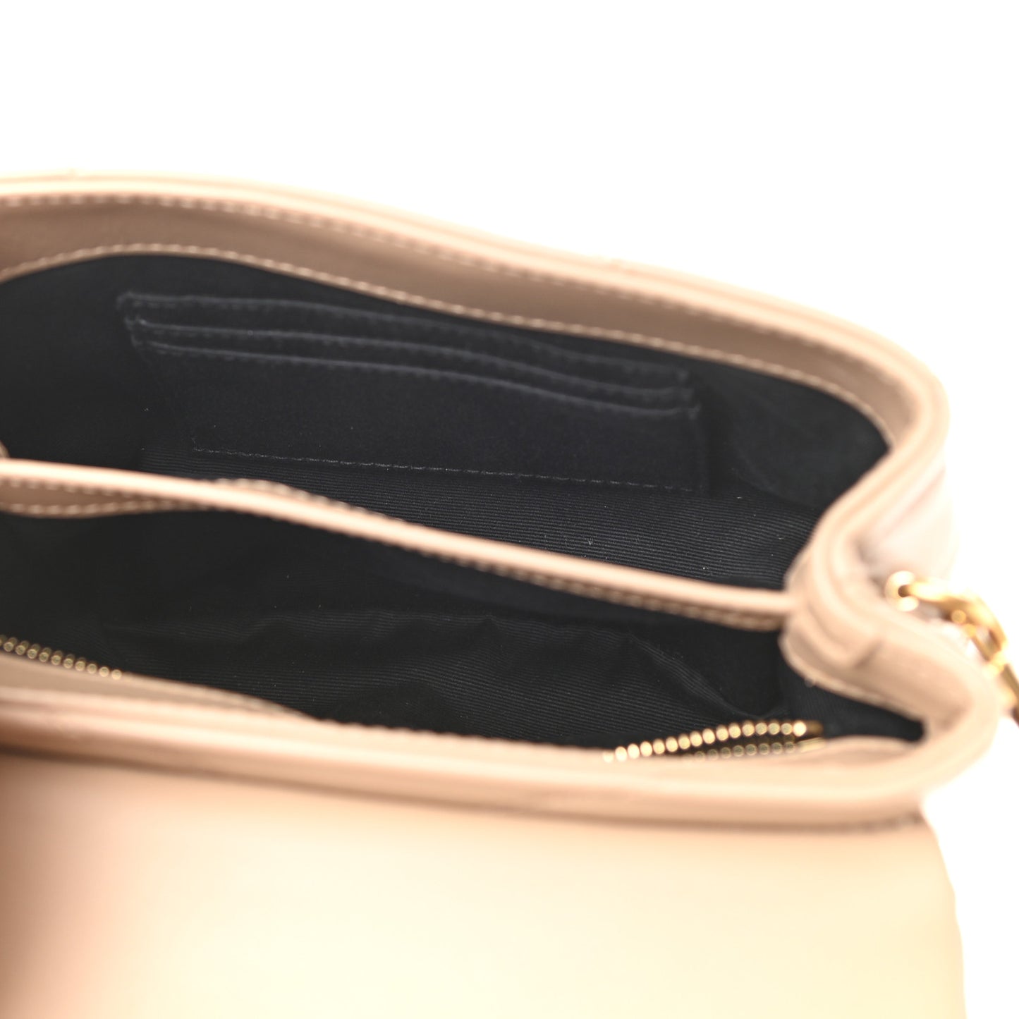 Calfskin Y Quilted Monogram Toy Loulou Crossbody Bag Dark Beige
