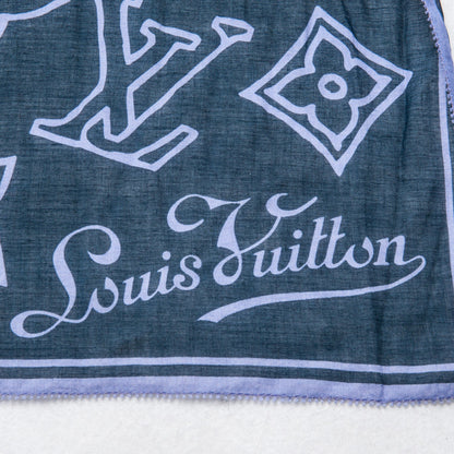 Louis Vuitton Cotton Ipanema Sarong Scarf Purple 3 of 6