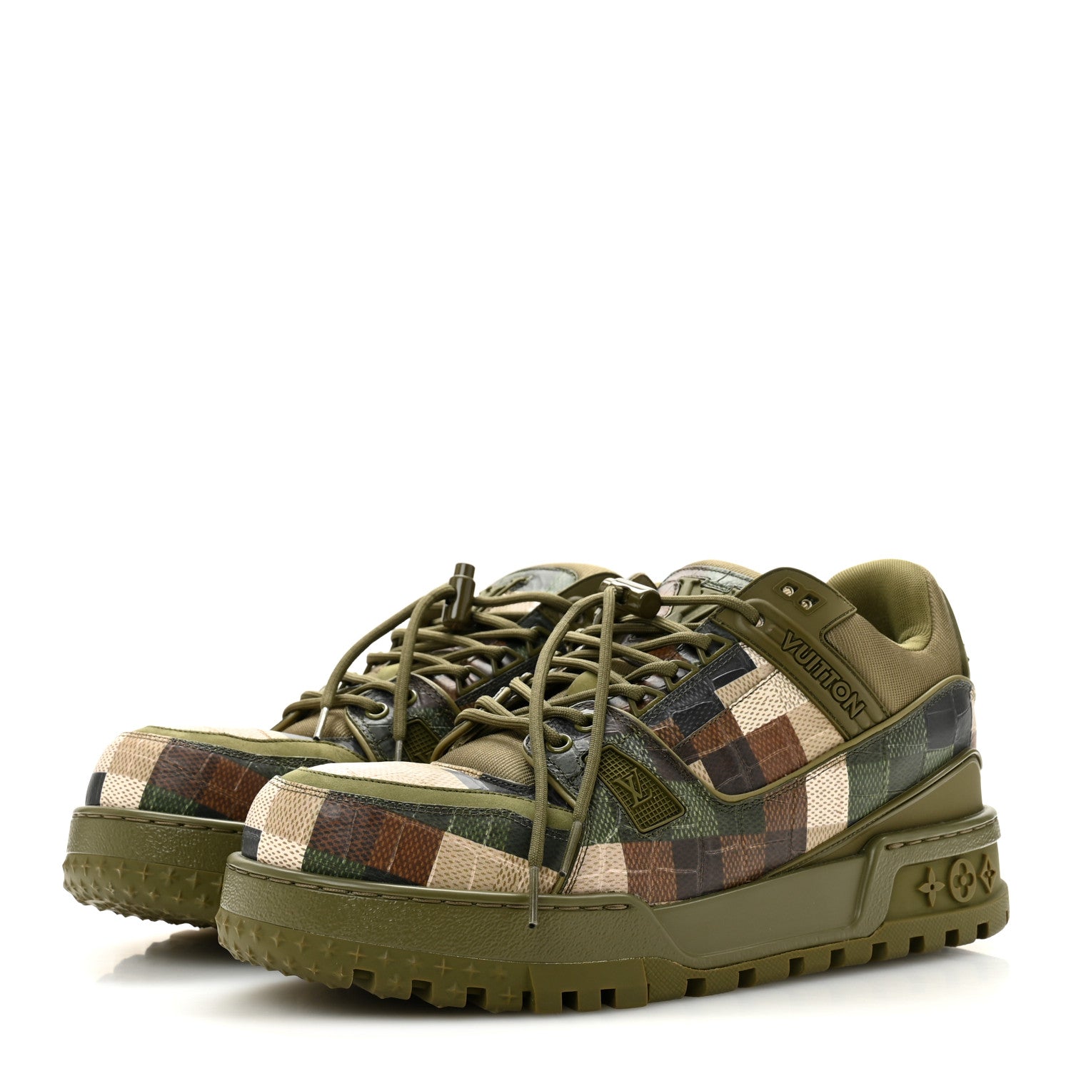 Louis Vuitton Damoflage Mens LV Trainer Maxi Sneakers 9.5 Green 4 of 9
