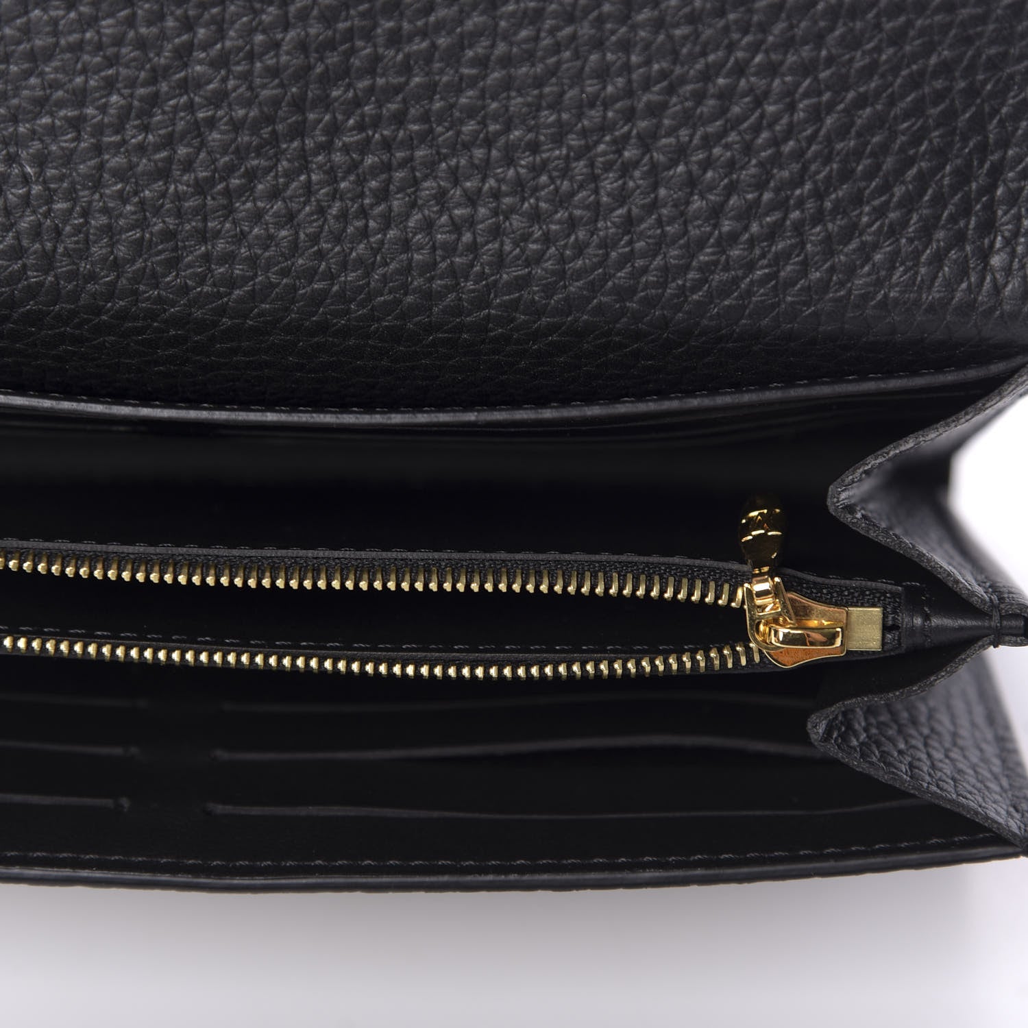 Louis Vuitton Taurillon Studded Fleur de Lys Capucines Wallet Black 5 of 8