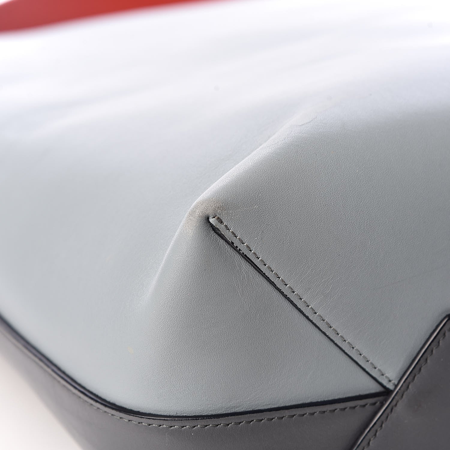 Celine Shiny Smooth Calfskin Small Twisted Cabas Kohl Cloud 10 of 12