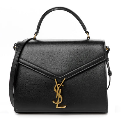 Saint Laurent Grain de Poudre Medium Classic Monogram Cassandra Top Handle Black 1 of 15